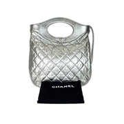 Chanel 31 Small Bag Calfskin Metallic Silver